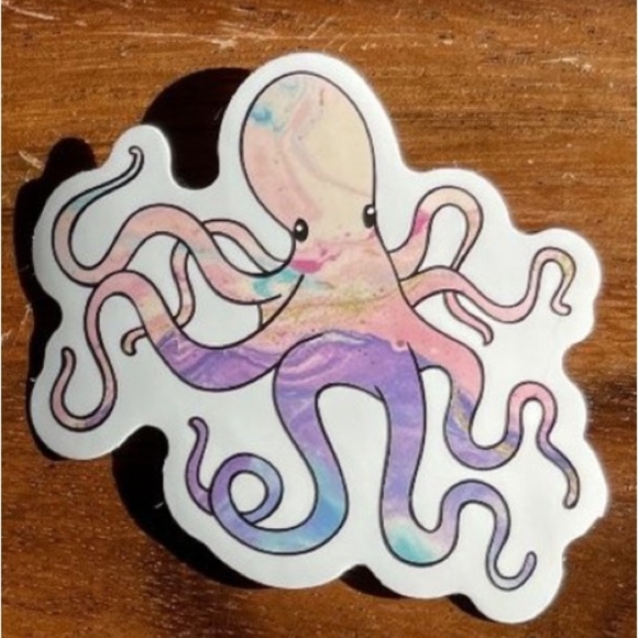 Geometric Octopus Sticker - Picture 3 of 8
